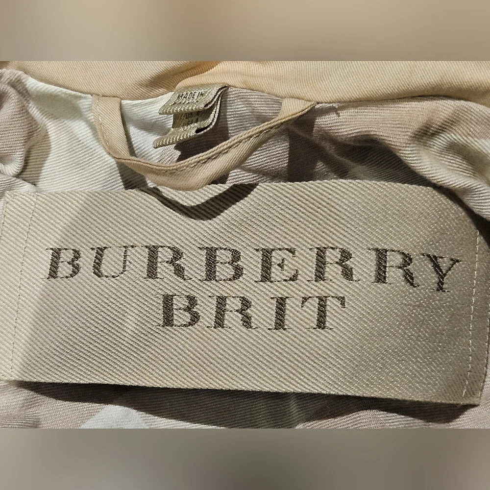 Burberry Tan Double-Breasted Trench Coat (No Belt Included) - Picture 3 of 5